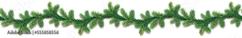 Square banner with Christmas symbols. Christmas tree on a white background. Header for website template.