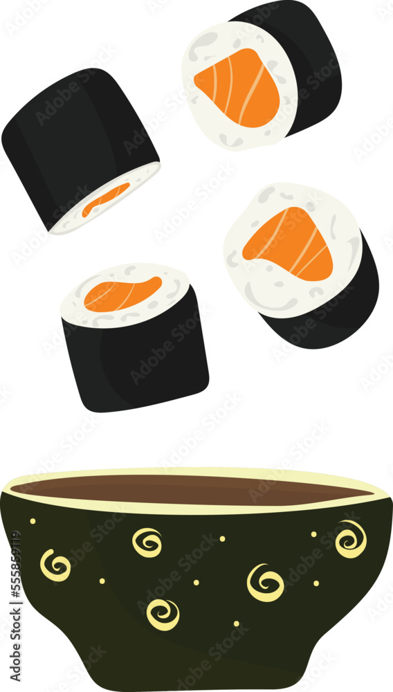 Vector of the sushi element Vector of the sushi element