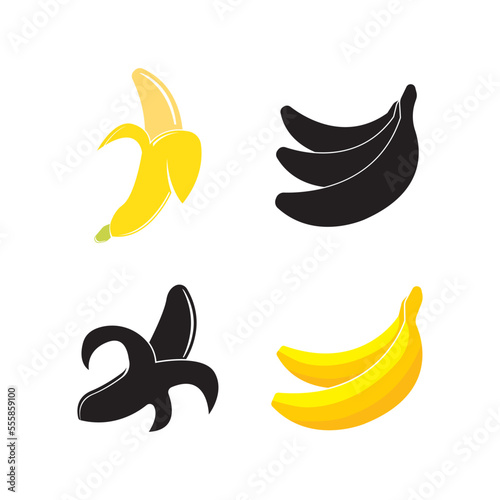 Banana logo,icon illustration vector design