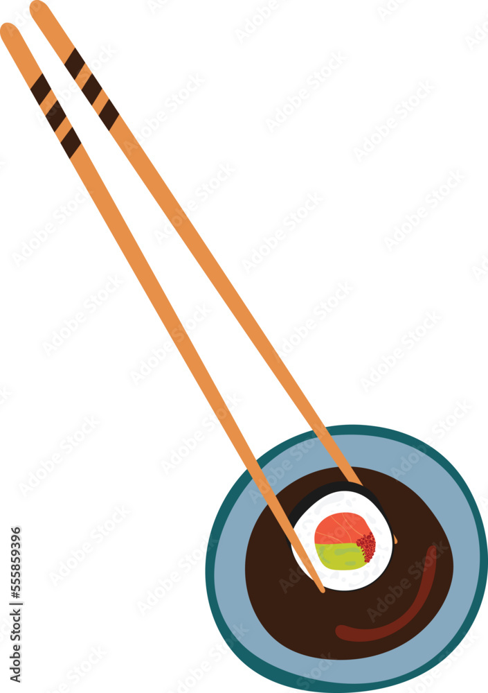 Vector of the sushi element Vector of the sushi element