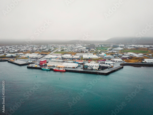 Grindavik fishing town by the sea in Iceland 