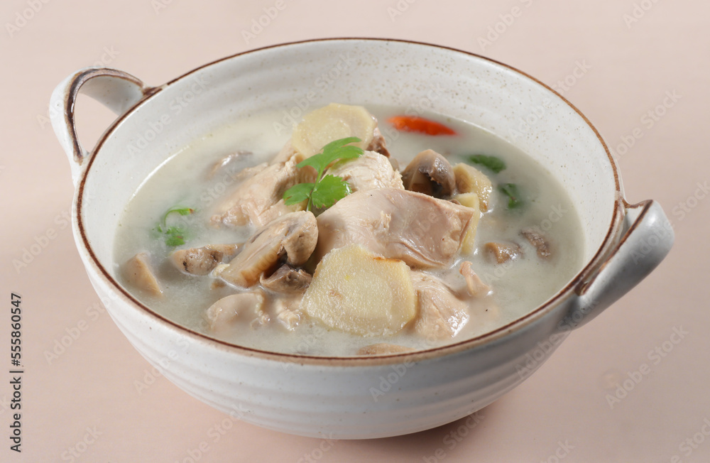 Tom Kha Gai is Thai coconut chicken soup.