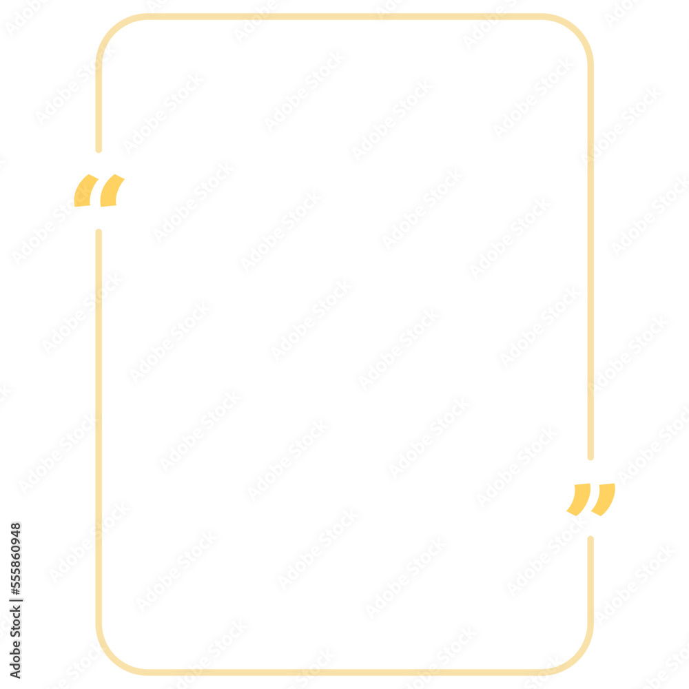 Quote box frame yellow rounded vertical rectangle Quote box frame yellow rounded vertical rectangle