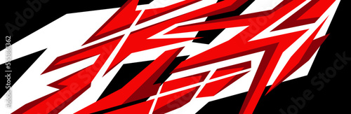 Side body graphic sticker. Abstract racing design concept. Car decal wrap design for motorcycle, boat, truck, car, boat and more.