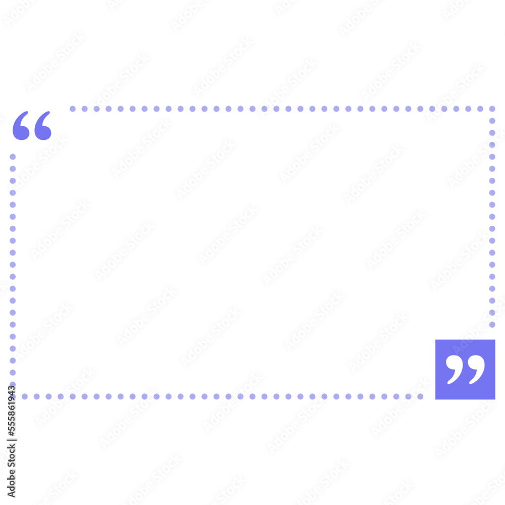 Quote box frame purple dotted line rectangle Quote box frame purple dotted line rectangle