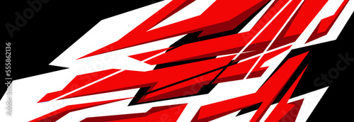 Side body graphic sticker. Abstract racing design concept. Car decal wrap design for motorcycle, boat, truck, car, boat and more.