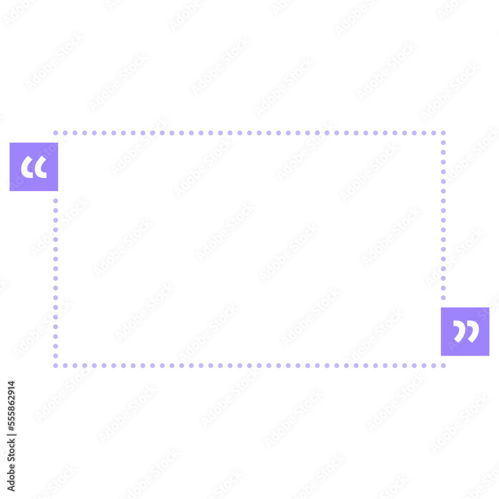 Quote box frame purple dotted line rectangle Quote box frame purple dotted line rectangle