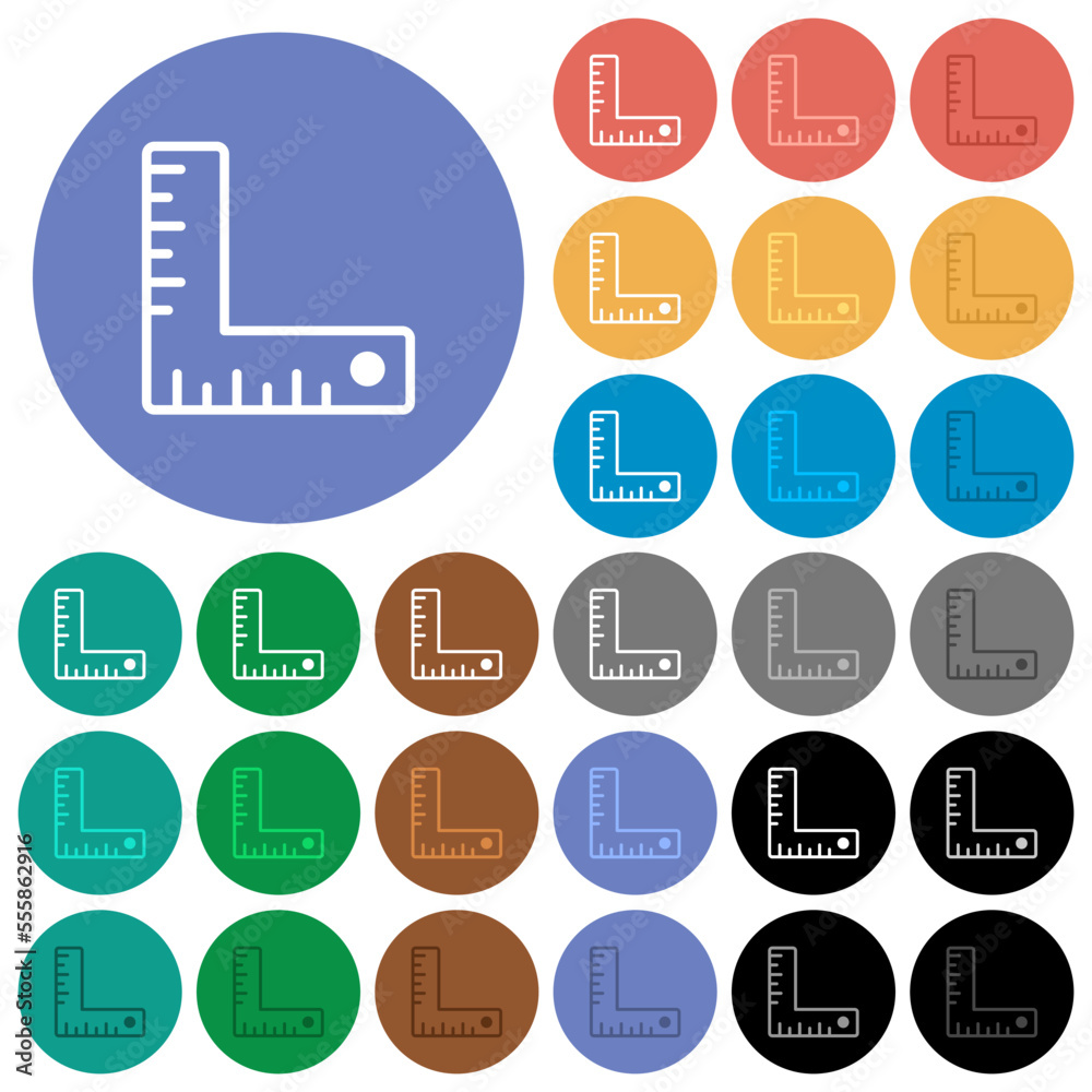 measurement tool outline round flat multi colored icons measurement tool outline round flat multi colored icons