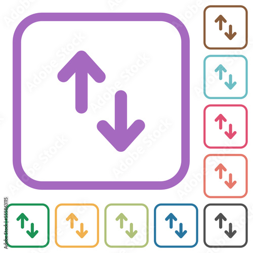 Data transfer solid simple icons photo