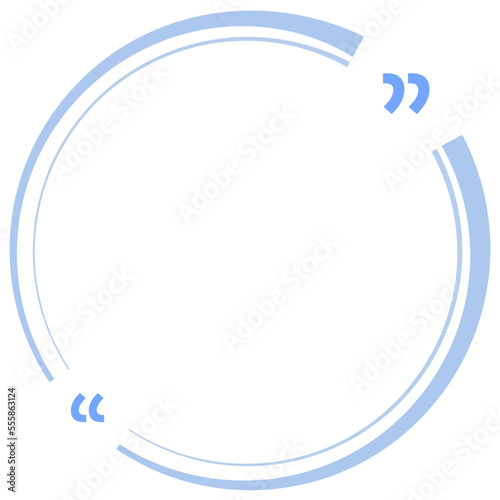 Free Download Quote box frame blue double line circle - GFXLoad