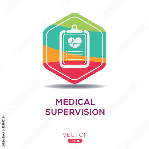 Creative (Medical supervision) Icon, Vector sign.
