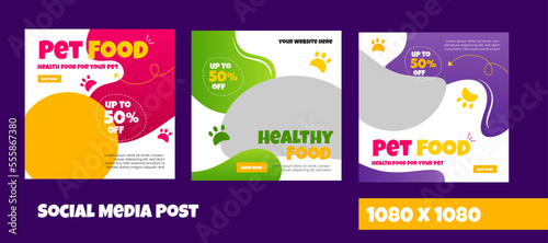 animal food social media posts template