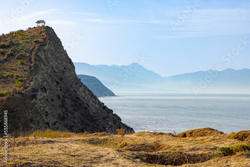 cliffs seashore near the Vlore , Albania