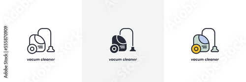 vacum cleaner icon. Line, solid and filled outline colorful version, outline and filled vector sign. Idea Symbol, logo illustration. Vector graphics