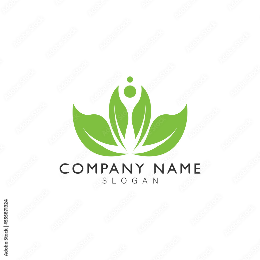 Tree leaf logo template design vector , icon illustration