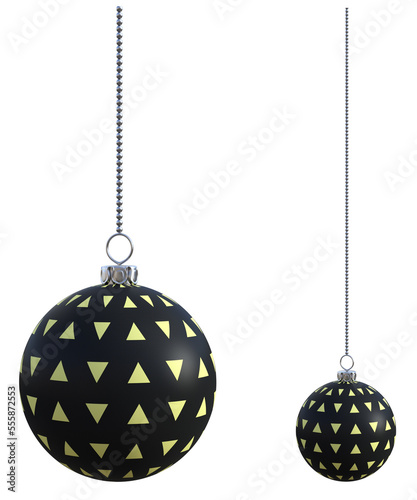 decoration Christmas balls variation collection set hanging isolated	
