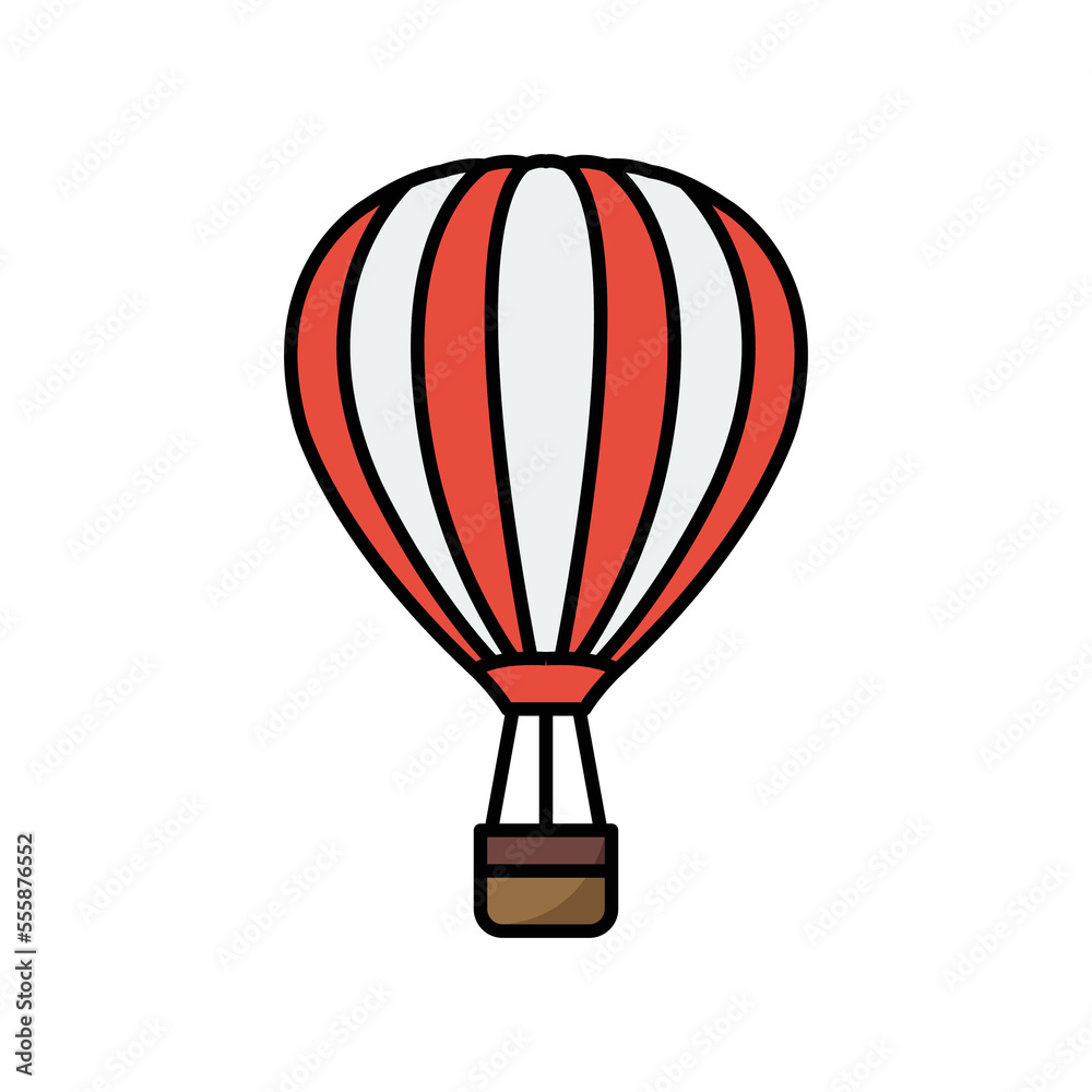 Fototapeta premium air balloon icon vector design template in white background