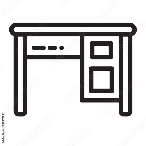 icon Desk Home and furniture Illustration