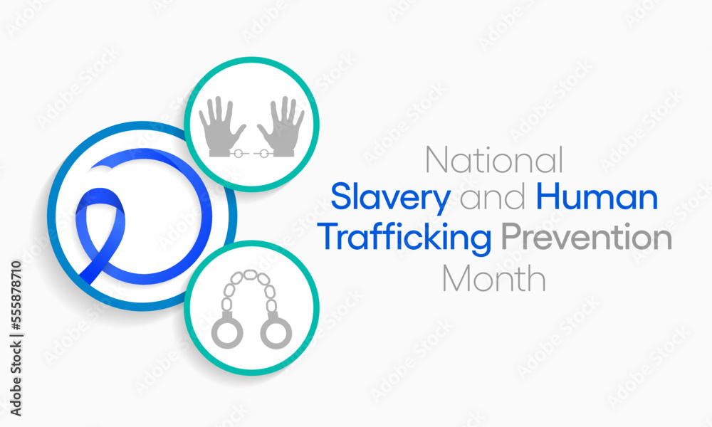 Poster Slavery and human trafficking prevention month is observed every ...