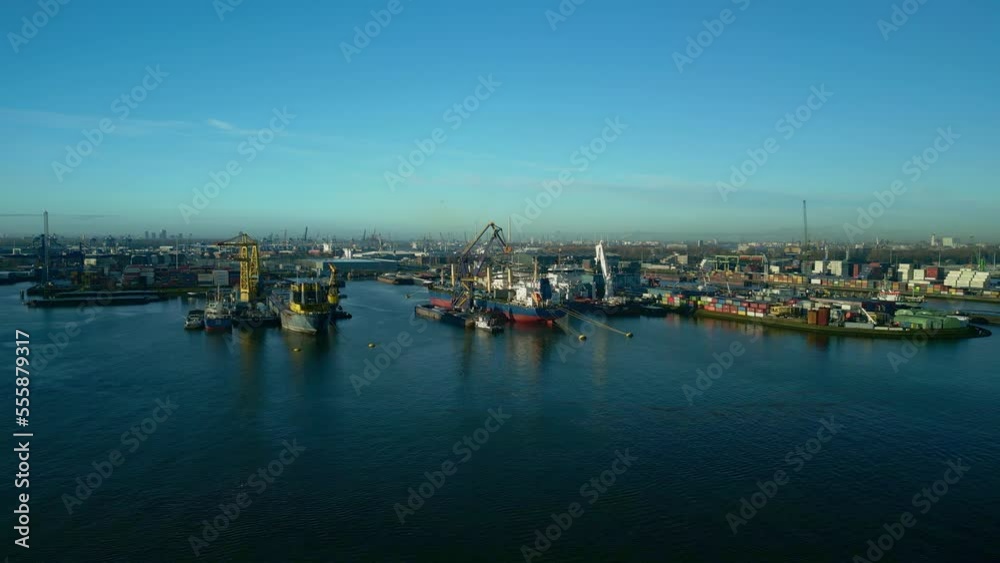 A small part of the huge Port of Rotterdam A small part of the huge Port of Rotterdam