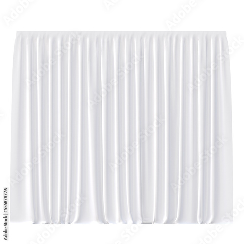 curtain isolated on a transparent background, 3D illustration, cg render