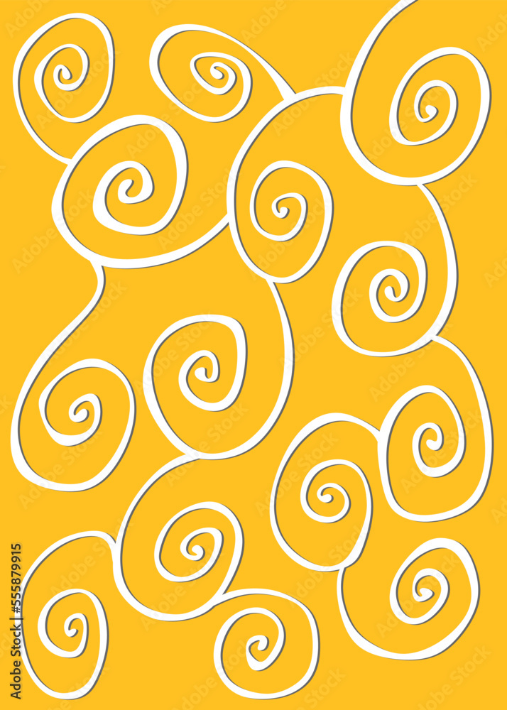Fototapeta premium Abstract background with cute curly line pattern