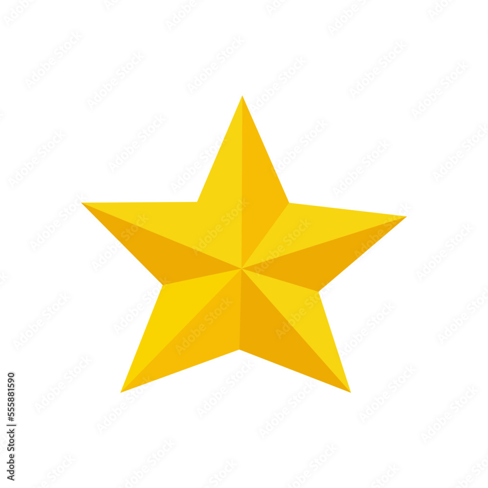 Golden Star isolated on white background. Golden Star isolated on white background.