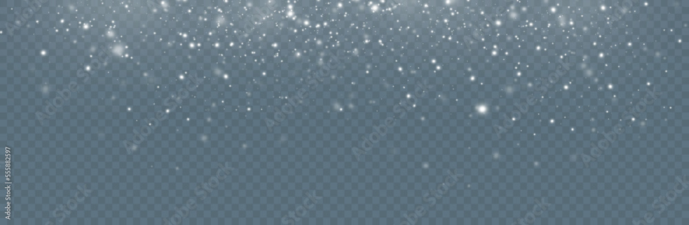 Realistic falling snow.Christmas background.Isolated on transparent background. Realistic falling snow.Christmas background.Isolated on transparent background.