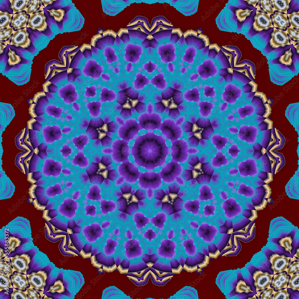 3d effect - abstract polygonal  geometric fractal pattern 