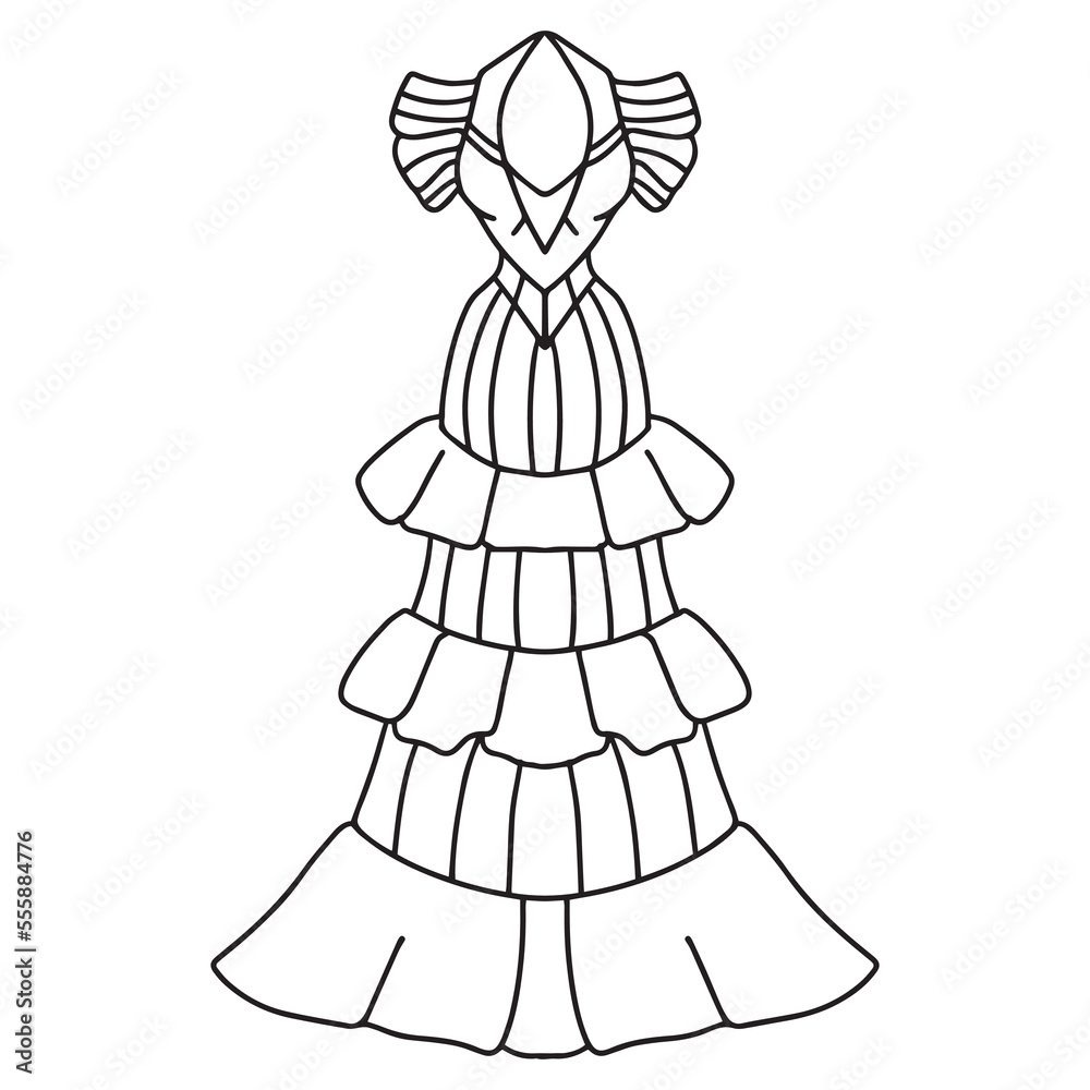 Fototapeta premium illustration of a dress
