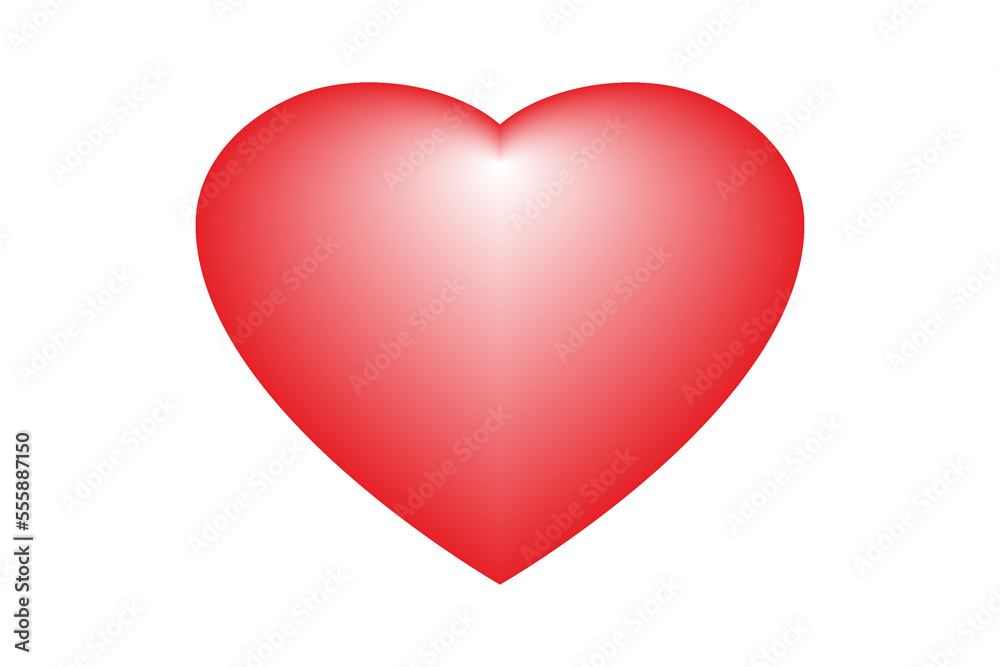 Valentine's Day symbol illustration, heart shape 3d effect. great for valentine's day design