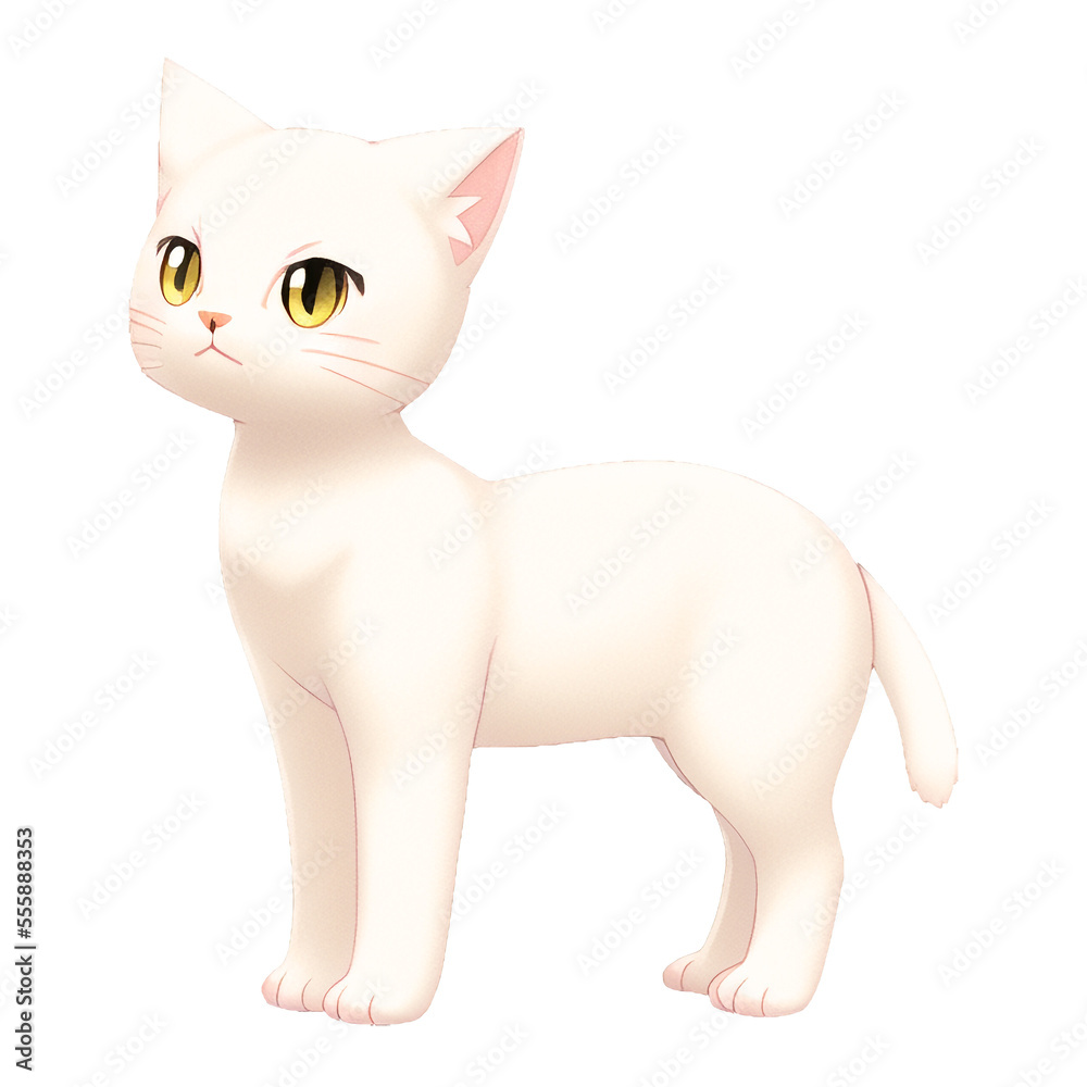 Obraz premium 猫の高解像度画像イラスト(AI generated image)