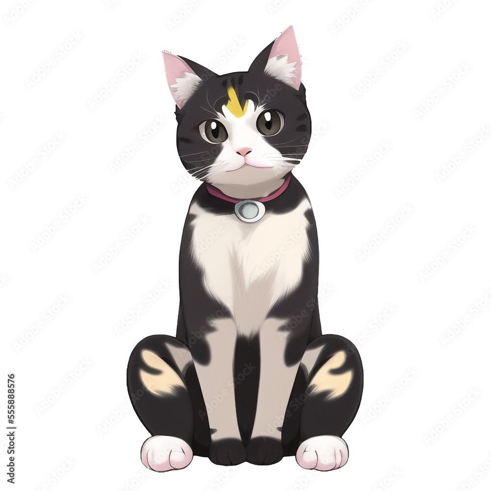 Obraz premium 猫の高解像度画像イラスト(AI generated image)