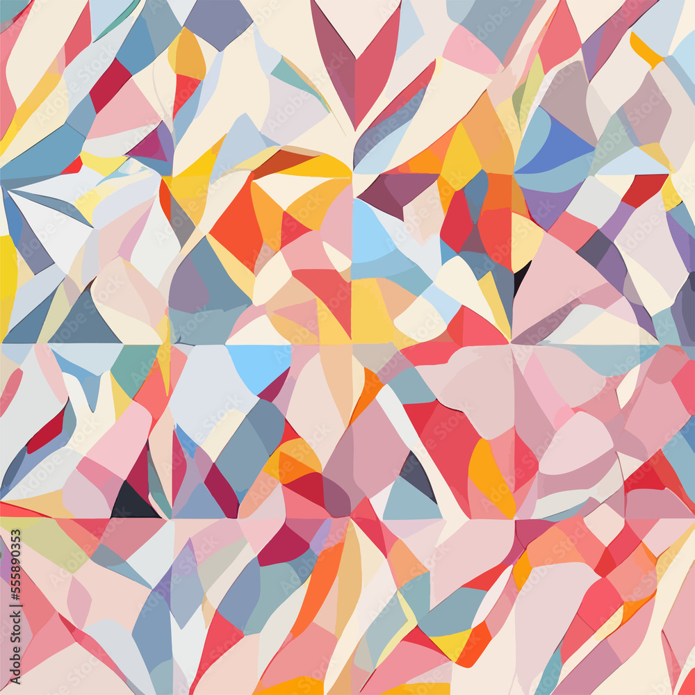 geometric ornament with triangles and circles geometric ornament with triangles and circles