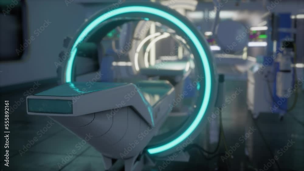futuristic MRI resonance laboratory Stock Video Adobe Stock