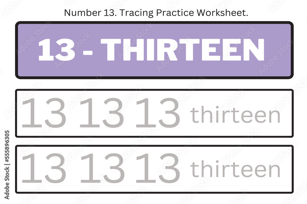 Numbers 3. Tracing Worksheet for kids. Preschool worksheet, practicing motor skills - tracing dashed lines. 