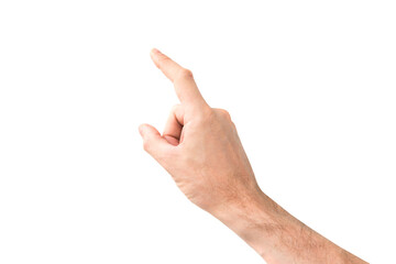 Hand touch point finger in PNG isolated on transparent background