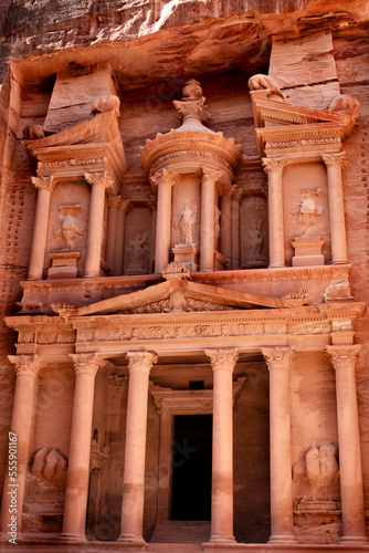 facade of Treasury in Petra,Jordan
