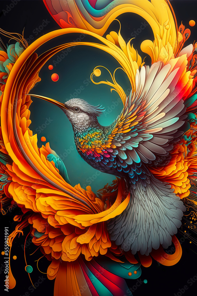 Obraz premium Abstract Hummingbird