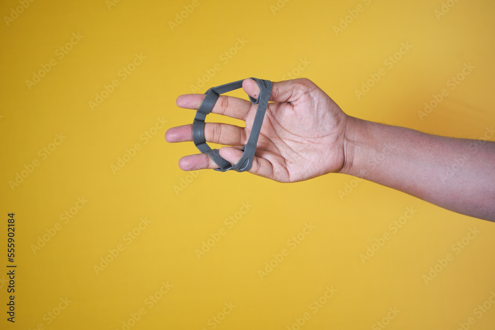 Fototapeta premium hand mobility exercise finger and hand are on table