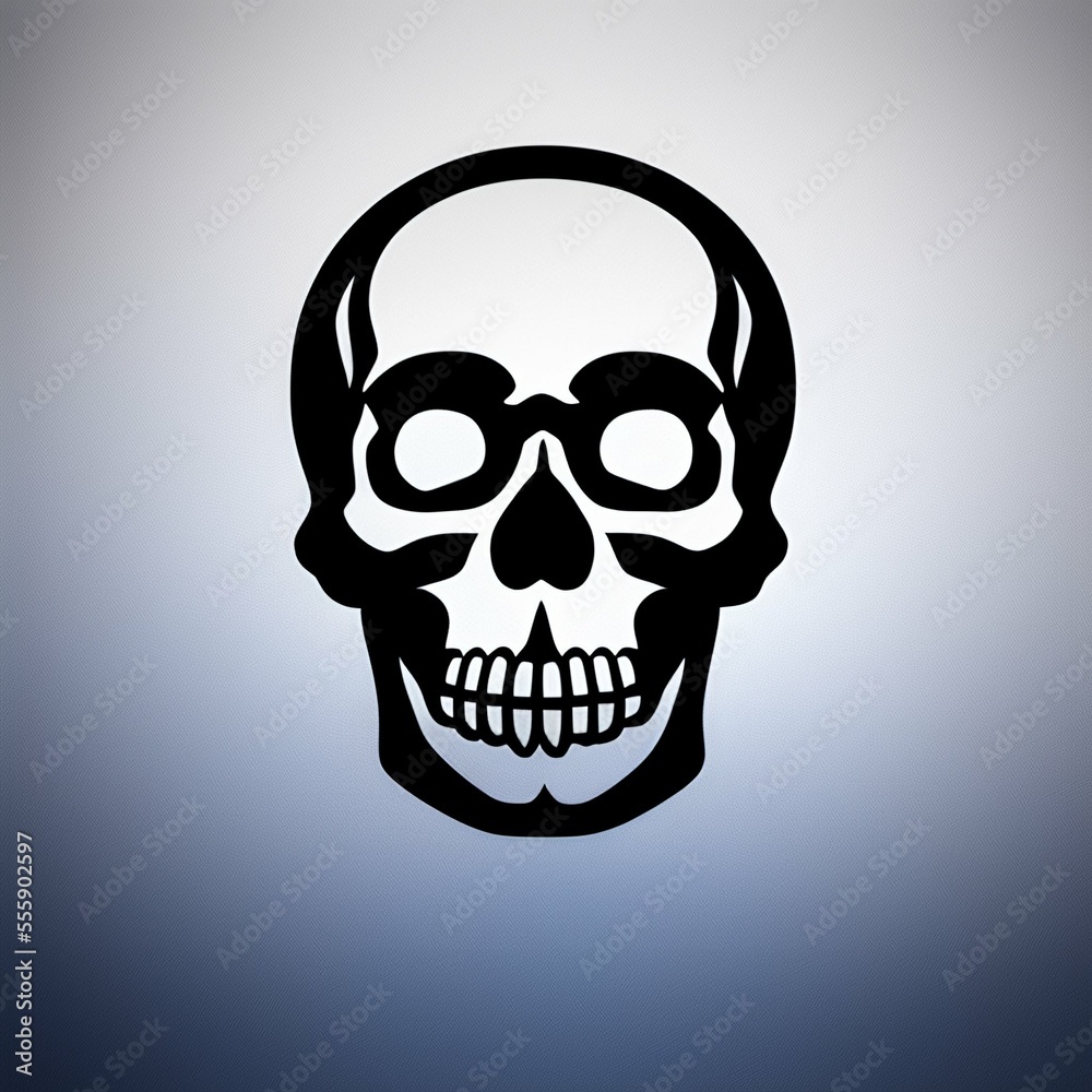Fototapeta premium Skull logo icon vector illustration 