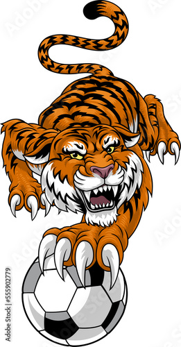 Tiger Soccer Football Animal Sports Team Mascot photo