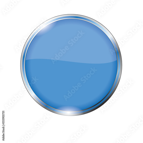 Free Download Blue round button isolated on a white background - GFXLoad