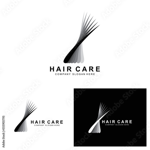 Hair Care Logo, Scalp Layer Design, Health Salon Brand Illustration