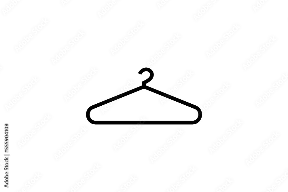 Minimal Awesome Trendy Clothing Hanger Icon Design Template On White Background Minimal Awesome Trendy Clothing Hanger Icon Design Template On White Background