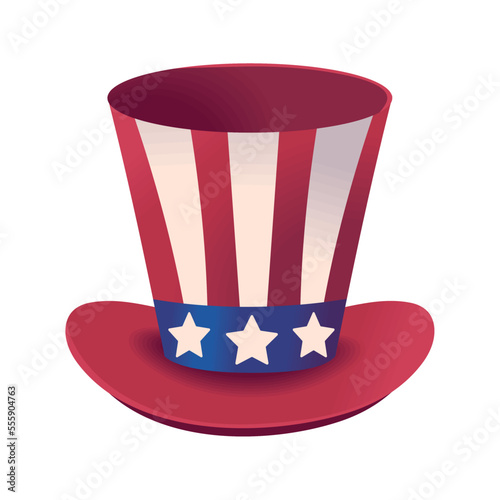 US flag in top hat