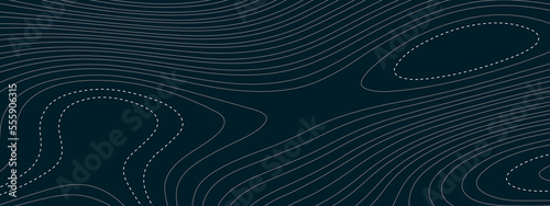 The stylized colorful abstract topographic map with lines and circles background.  Abstract topographic contours map background. Topographic map patterns, topography line map.