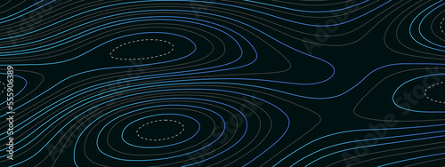 Colorful map line of topography. Abstract topographic contours map background. Topography lines and circles background. Topographic map and place for texture.  Vector illustration.