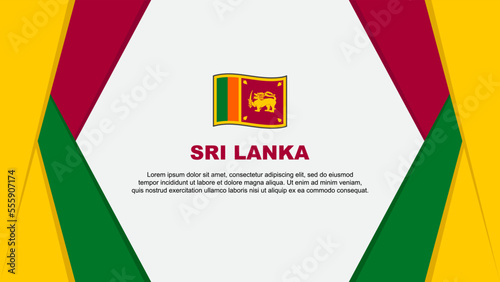 Sri Lanka Flag Abstract Background Design Template. Sri Lanka Independence Day Banner Cartoon Vector Illustration. Sri Lanka Design