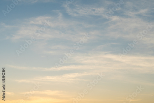 beautiful bright sky evening sunset sky An image of a cloudy sky in the evening. © narin